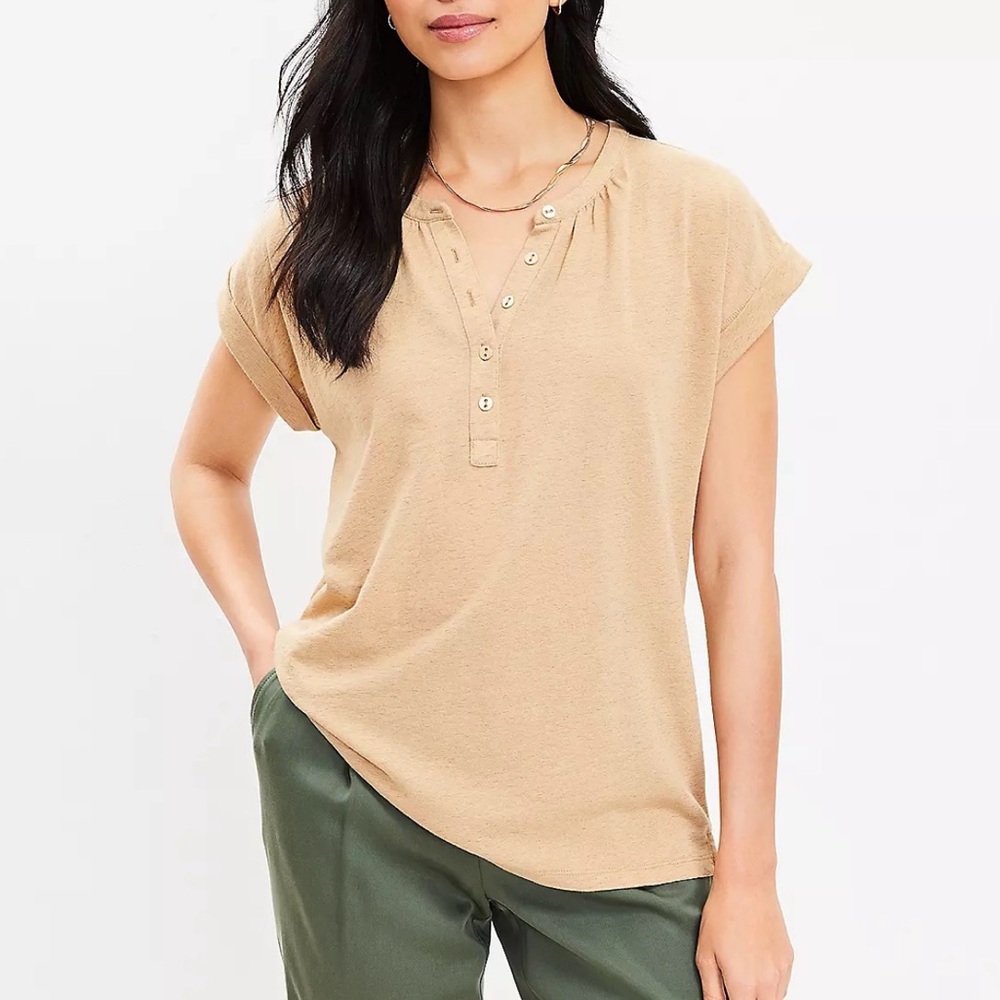 LOFT Dolman Henley Top